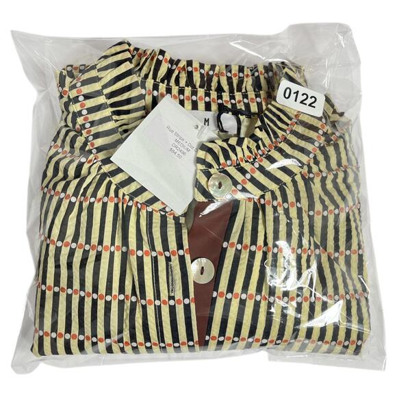 THML Faith Button Up Dress Womens Medium Rue Stripe Dot NWT - Picture 10 of 10